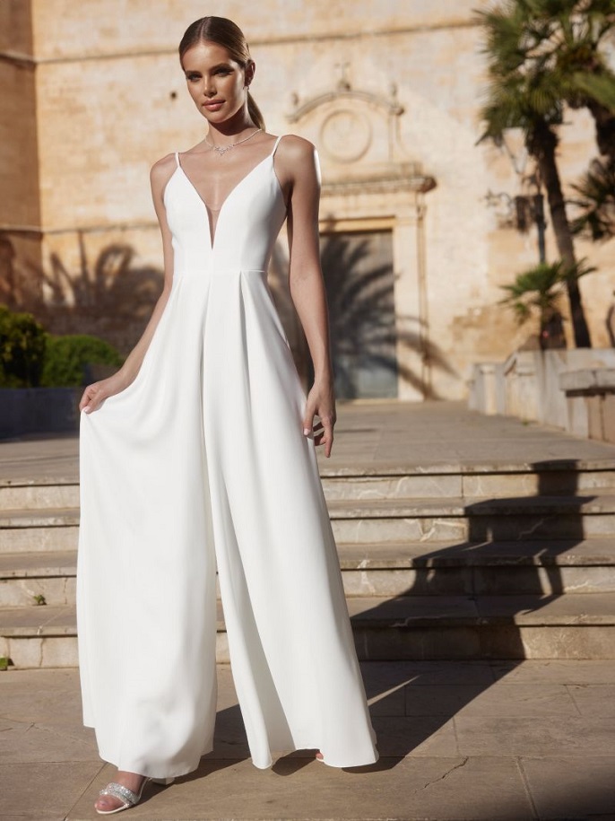 Trouwjumpsuit Liv Bianco Evento